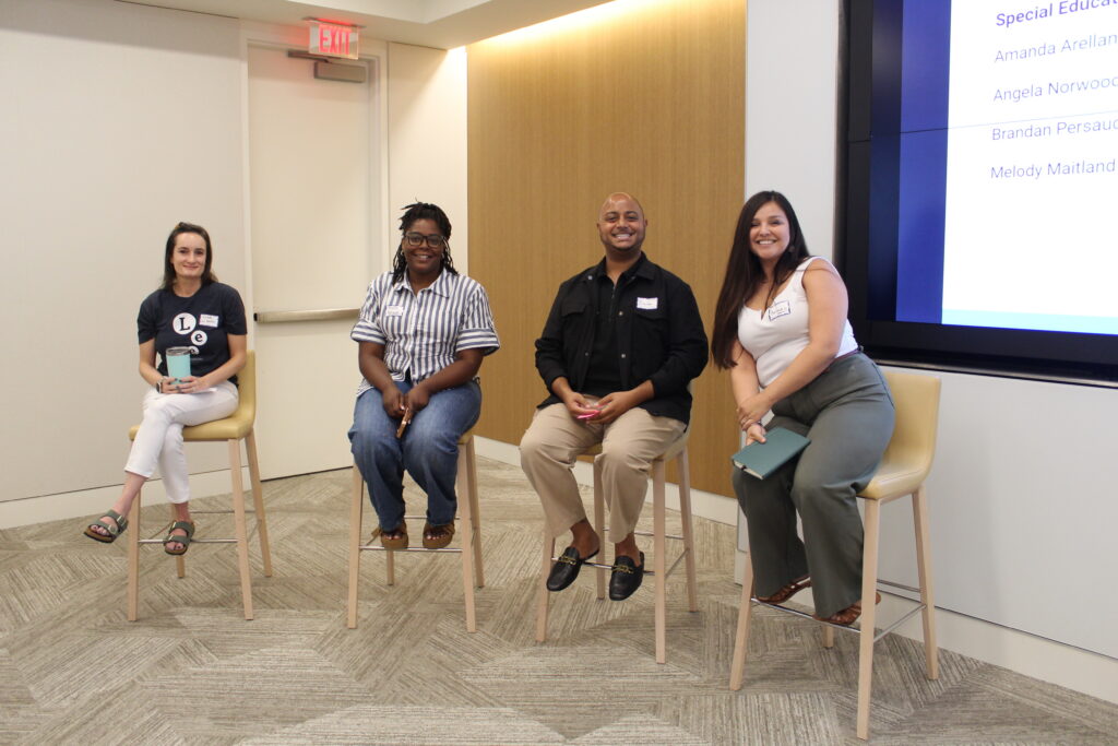 Four special education leaders sitting together